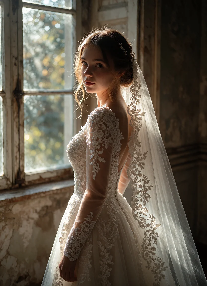 Civitai #144280384 Slavic Bride: Lo-Fi Wedding Snapshot & Floral Lace - Krea 2 DiT ComfyUI workflow artwork
